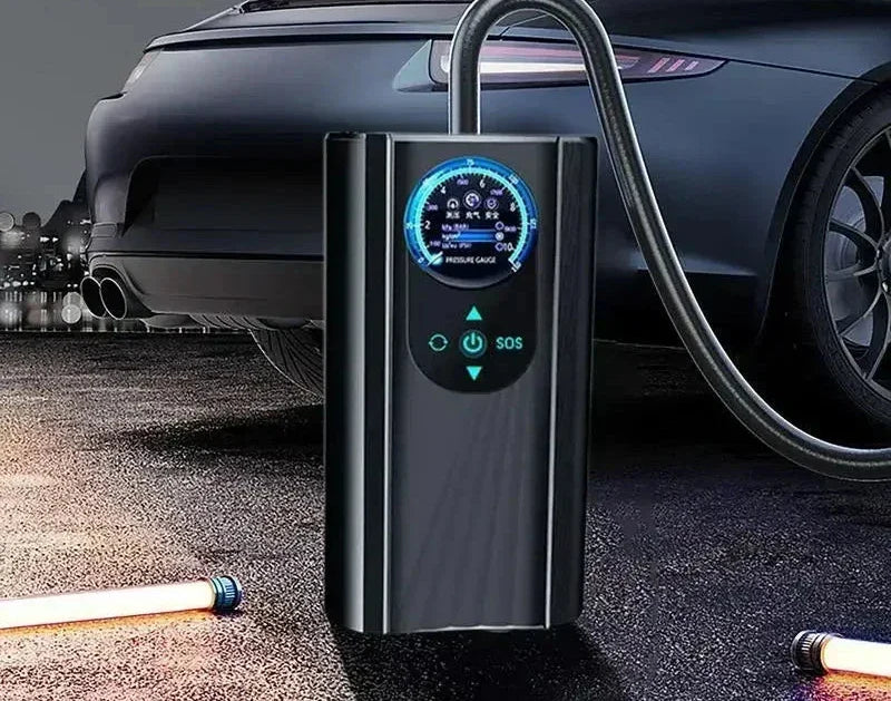 Mini Bomba de Ar Portátil Recarregável - Inflador Elétrico para Carros e Motos